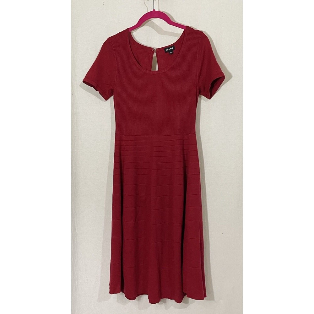 Torrid Dress Size Dress 00 Red Sweater Dress